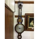 A 19th Century mahogany and inlaid banjo barometer for restoration