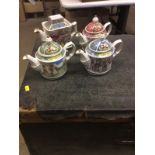 Three novelty Sadler teapots to include King Arthur; Pickwick Papers;