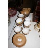 A Denby stoneware teaset