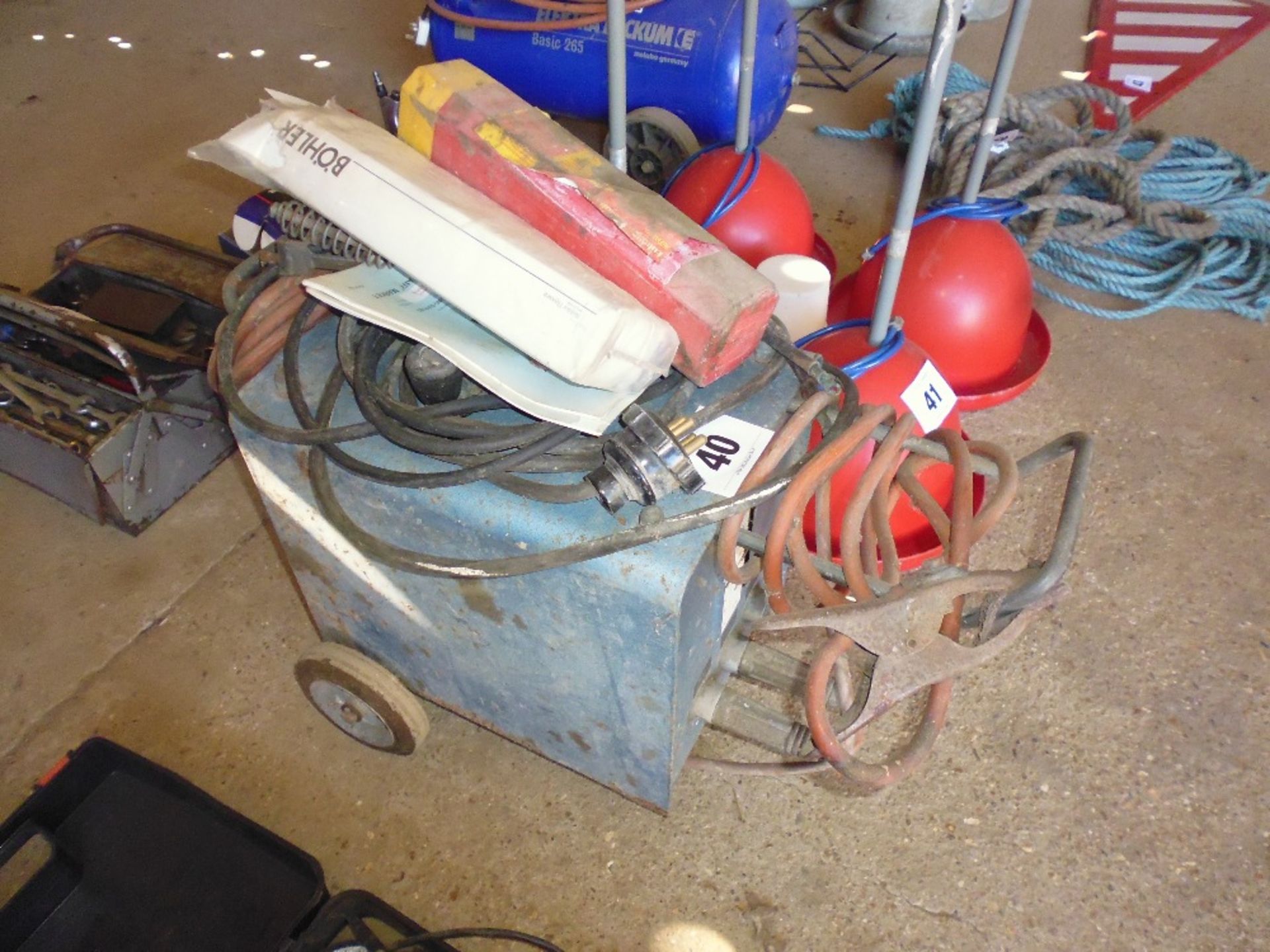 Lyte-Arc welder and a quantity of welding rods.