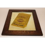 A Gold Flake oak framed advertising mirror, 61cm x 51cm overall