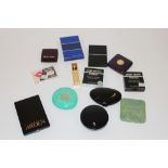 A collection of vintage plastic compacts and make-up items to include Mary Quant, L'Oreal, Elizabeth