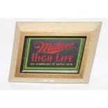 An illuminated Miller High Life Beer advertising sign, 30cm