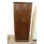 A 1930's oak hall wardrobe, 73cm wide