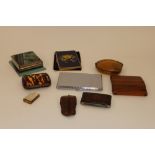 Various smoking related items including a Kigu cigarette case; a cheroot and cigarette holder in