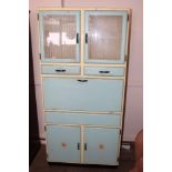 A 1950's painted kitchen cabinet, 84cm wide