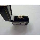 A 9ct gold diamond set ring