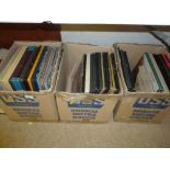 Three boxes of LPs