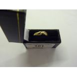 A 14ct gold diamond set ring
