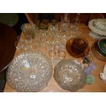 A quantity of various glassware to include decante