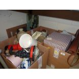 Four boxes of various sundries and household items