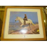 A coloured print after Alfred Munnings 'Shrimp On