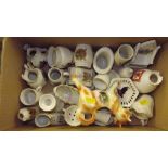 A box of crested china