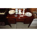 An Edwardian mahogany and inlaid side table