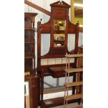 An Edwardian mirrored back hall stand