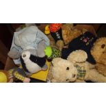 A box of Teddy bears and games