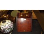 An Edwardian mahogany and inlaid coal scuttle