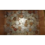 A tray of various coinage