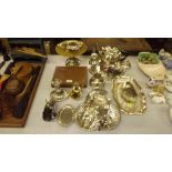 A quantity of mostly silver plated ware to include