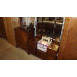 An oak bedroom pair comprising of a dressing table