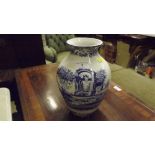 A Spode 'Italian' patterned blue and white vase