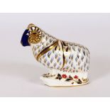 A Royal Crown Derby figure of a ram, 16cm long x 15cm high