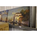 Two Venetian school oil on canvas studies; togethe