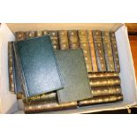 A box of leather bound Dickens books