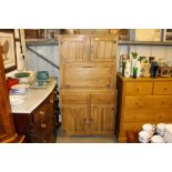 A 1920's / 30's stripped pine and plywood kitchen