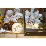 Two boxes of various china