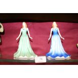 Two Royal Doulton figurines "May Emerald" and "Sep