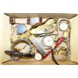 A tray of various wrist watches