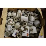 A box of various crested china