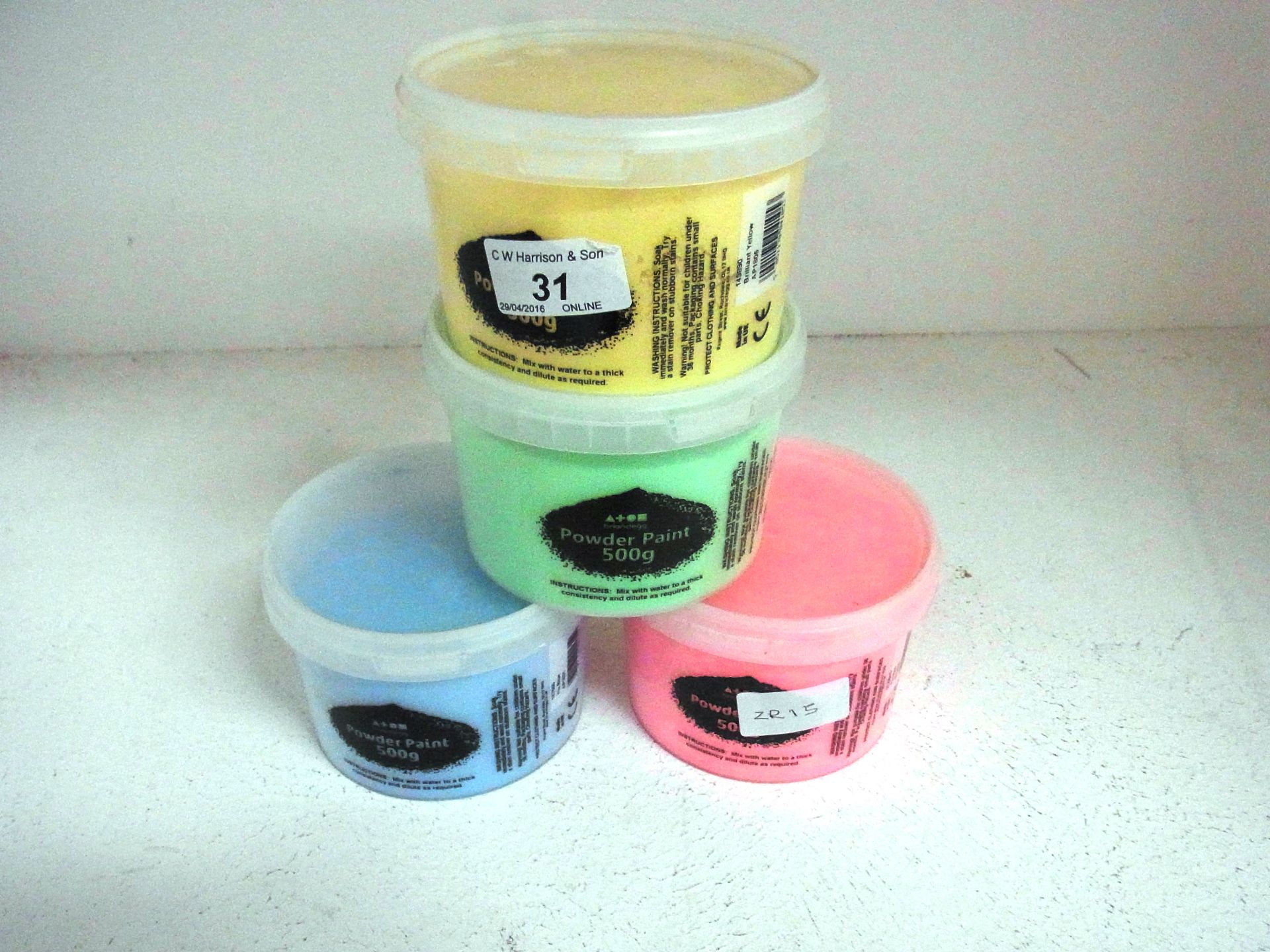 14 x assorted 500g tubs of Brian Clegg Powder paint.