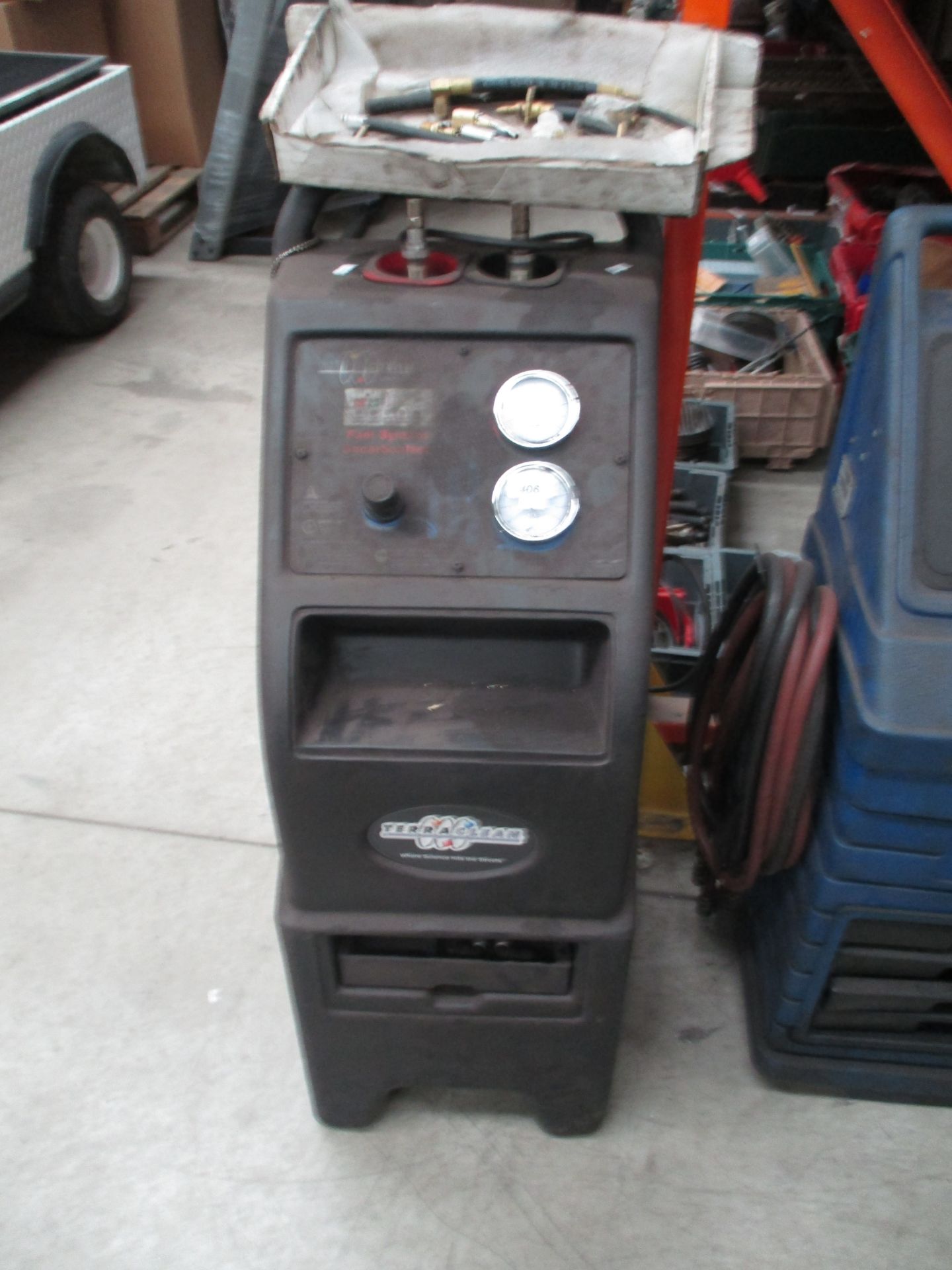 A Terraclean mobile petrol decarbonisation machine S/N 2011600780 and a ...