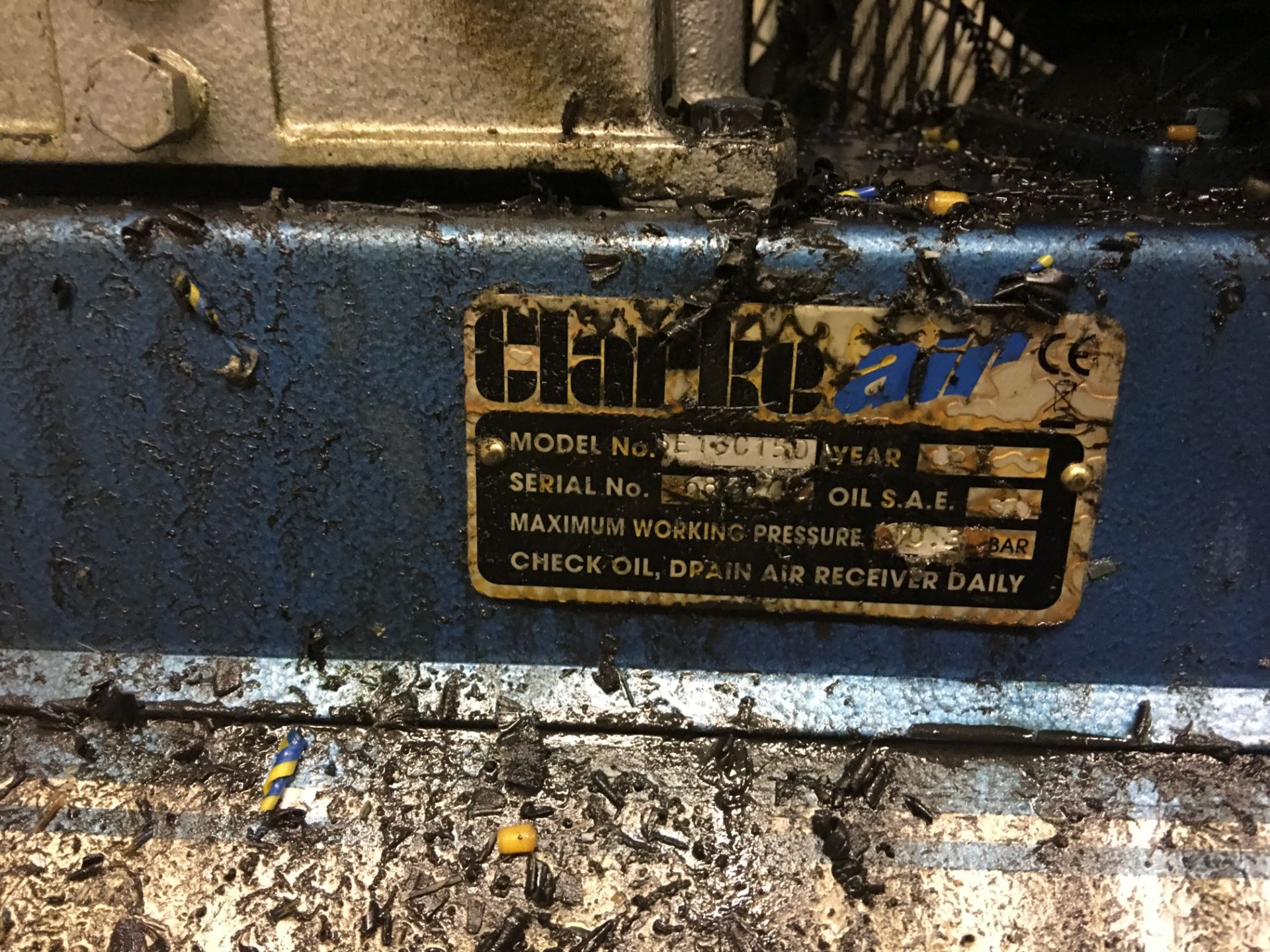 Clarke Industrial Compressor. Model E16C150. - Image 2 of 2