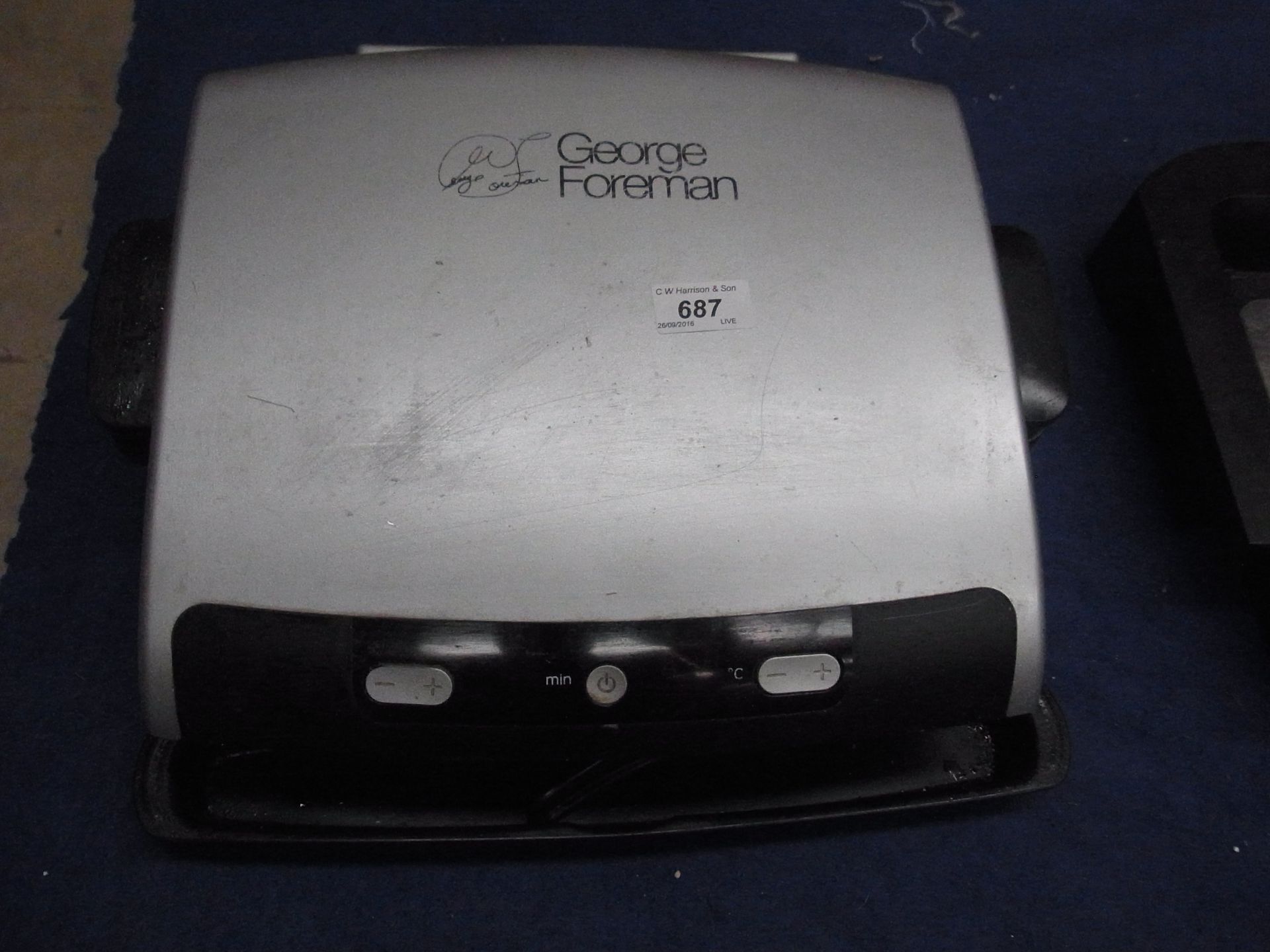 A George Foreman grilling machine