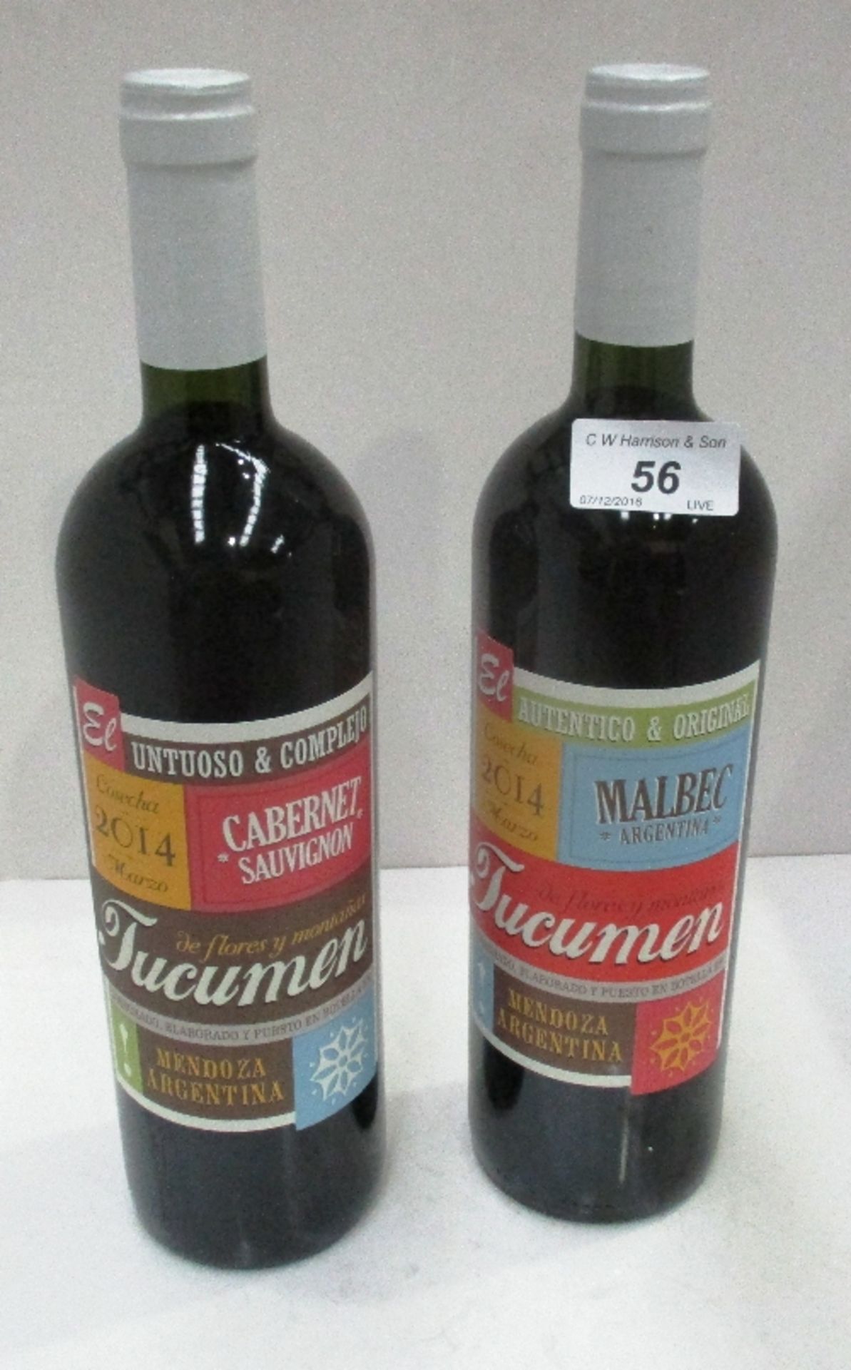 14 x 75cl bottles of Tucumen Argentinian Malbec and 6 x 75cl bottles of Tucumen Argentinian