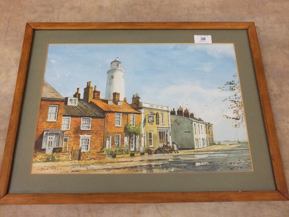 A watercolour of Sole Bay Inn, Southwold, by David Talks,