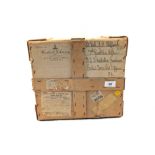 A Herbert Johnson bowler hat in original box plus four gilt wall lights