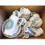 A Prices Cornishware salt box plus other china and glass