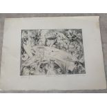 Six various unframed etchings by J.P.