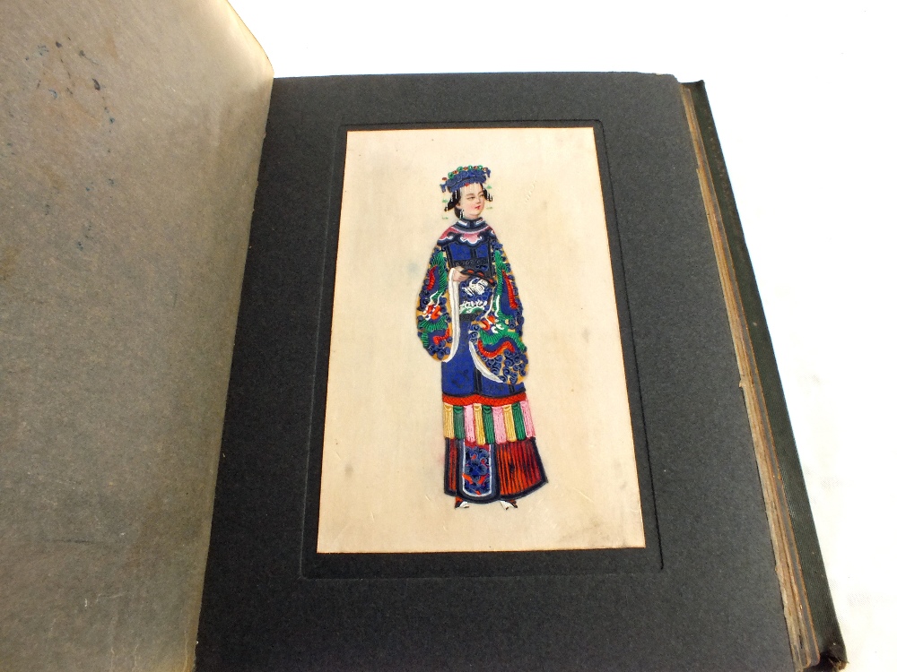 One volume containing eleven Chinese rice paper painting of personages - Image 3 of 3
