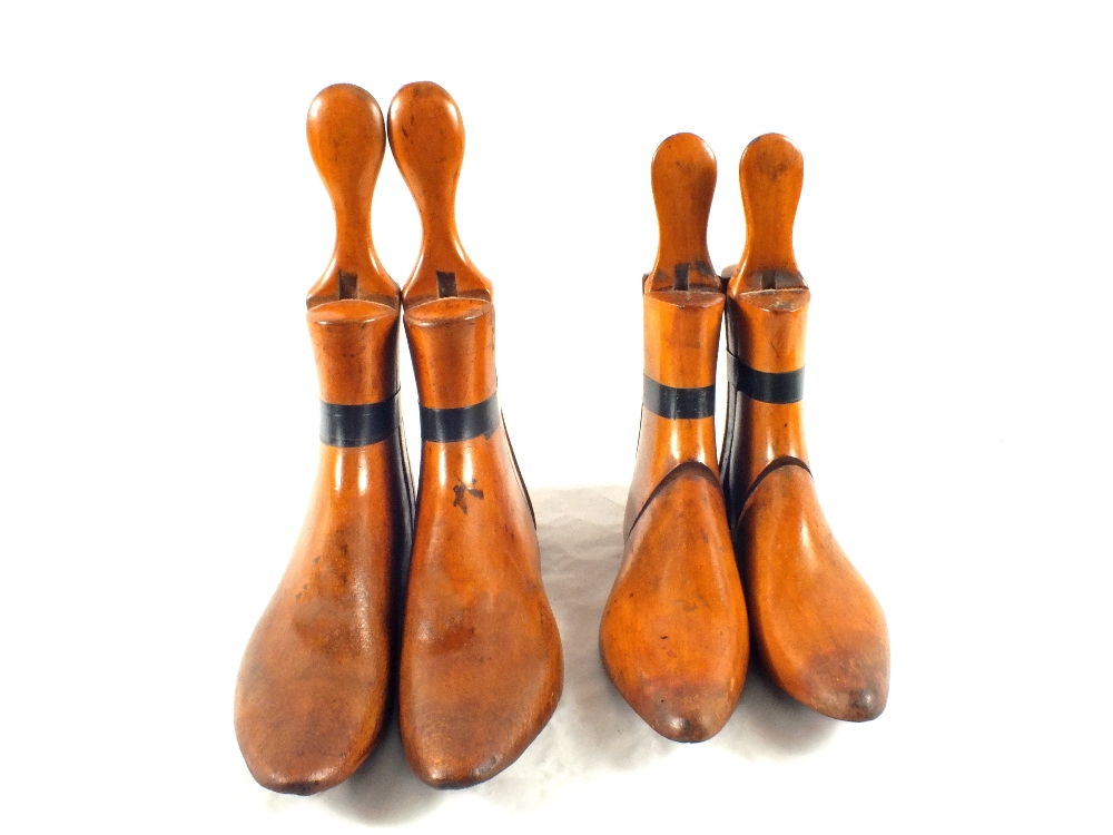 Two pairs of vintage shoe trees