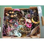 A box of costume jewellery