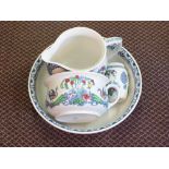 A Losol ware four piece bird and floral toilet set