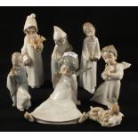 Seven various Lladro figurines