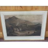 James Bourne (1773-1854), attributed, unsigned Welsh mountain landscape,