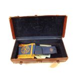 A Masonic case and contents,