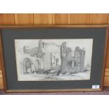 John Flower (1793- 1861), signed and dated 1836 pencil sketch and grey wash,